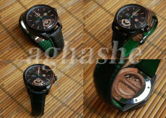 Tag Heuer Caliber 8 Leather Black Green
